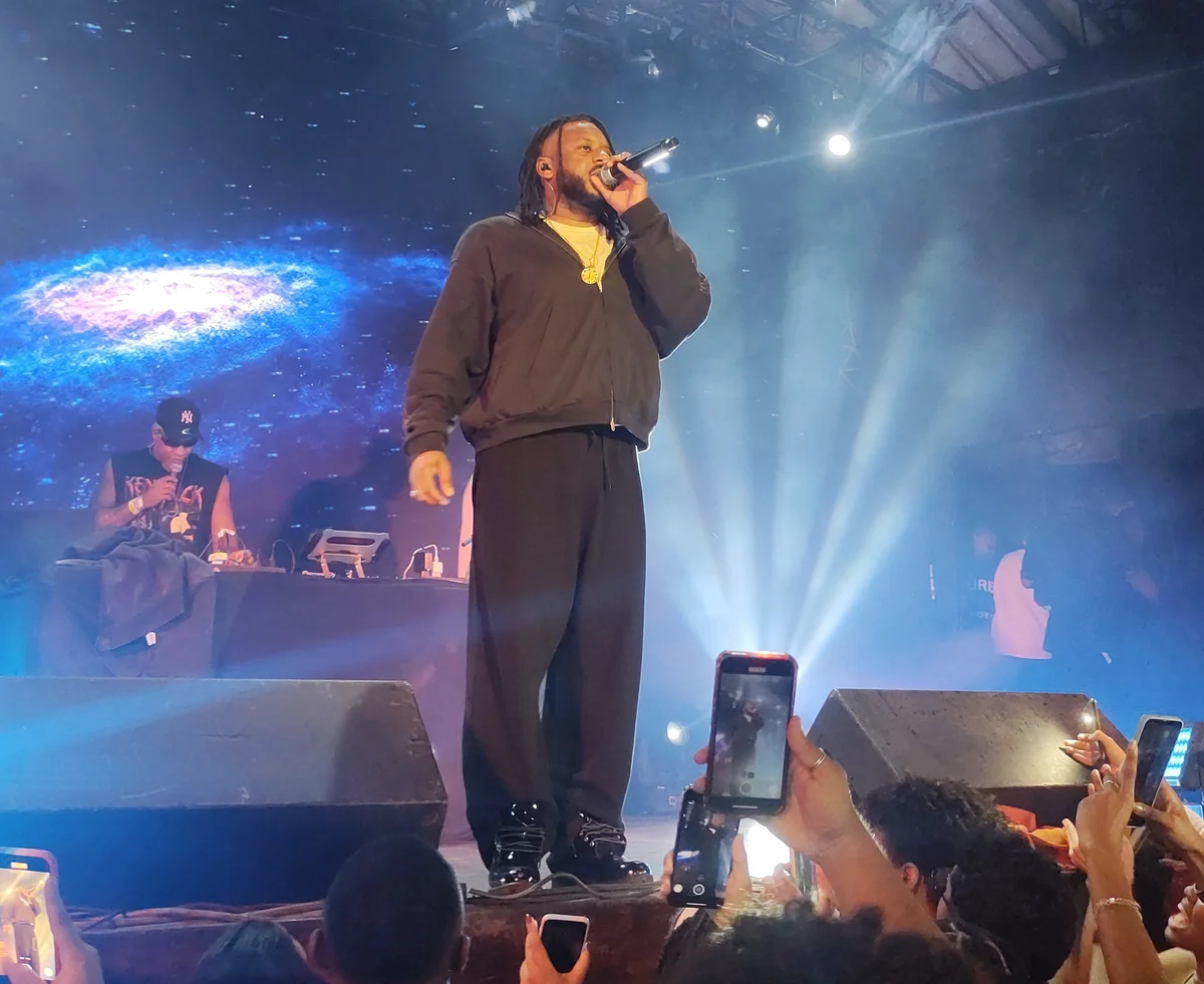 O rapper BK' em show no Circo Voador, no Rio de Janeiro
