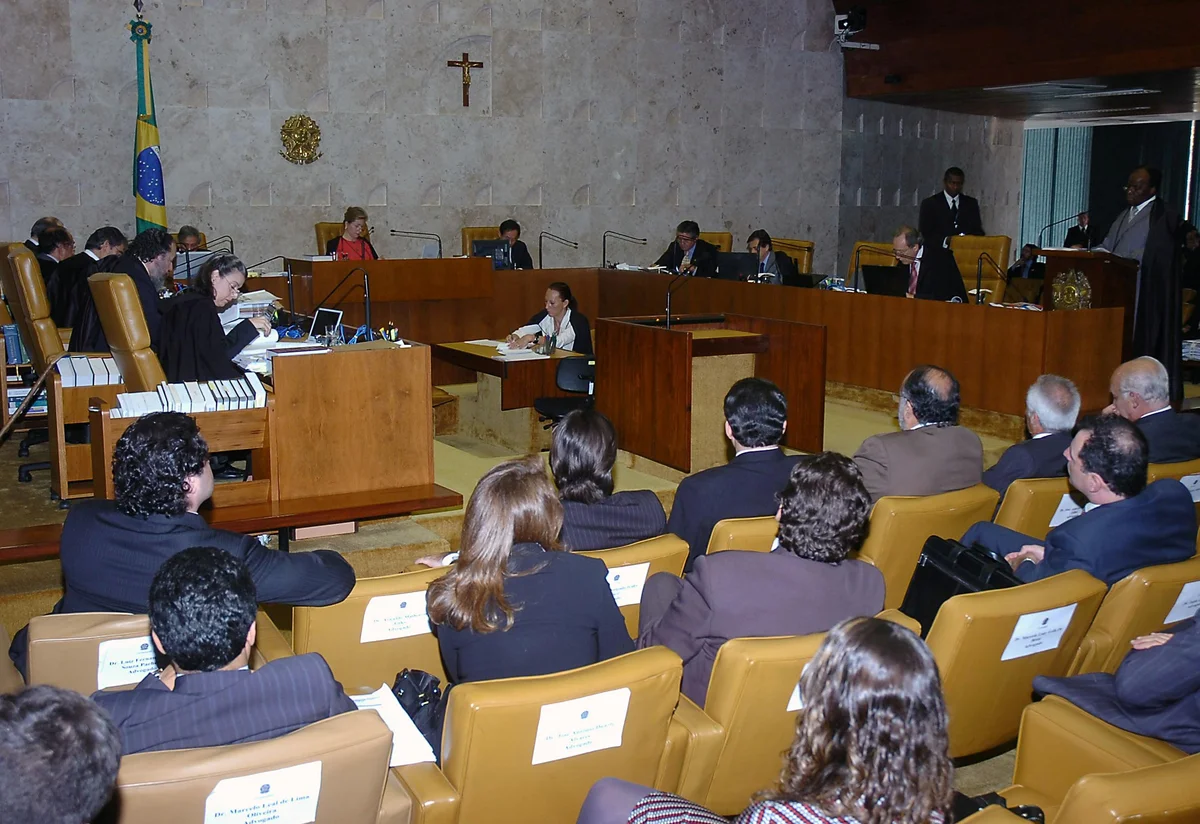 Plenário do Supremo Tribunal Federal durante o julgamento do Mensalão, em 2007