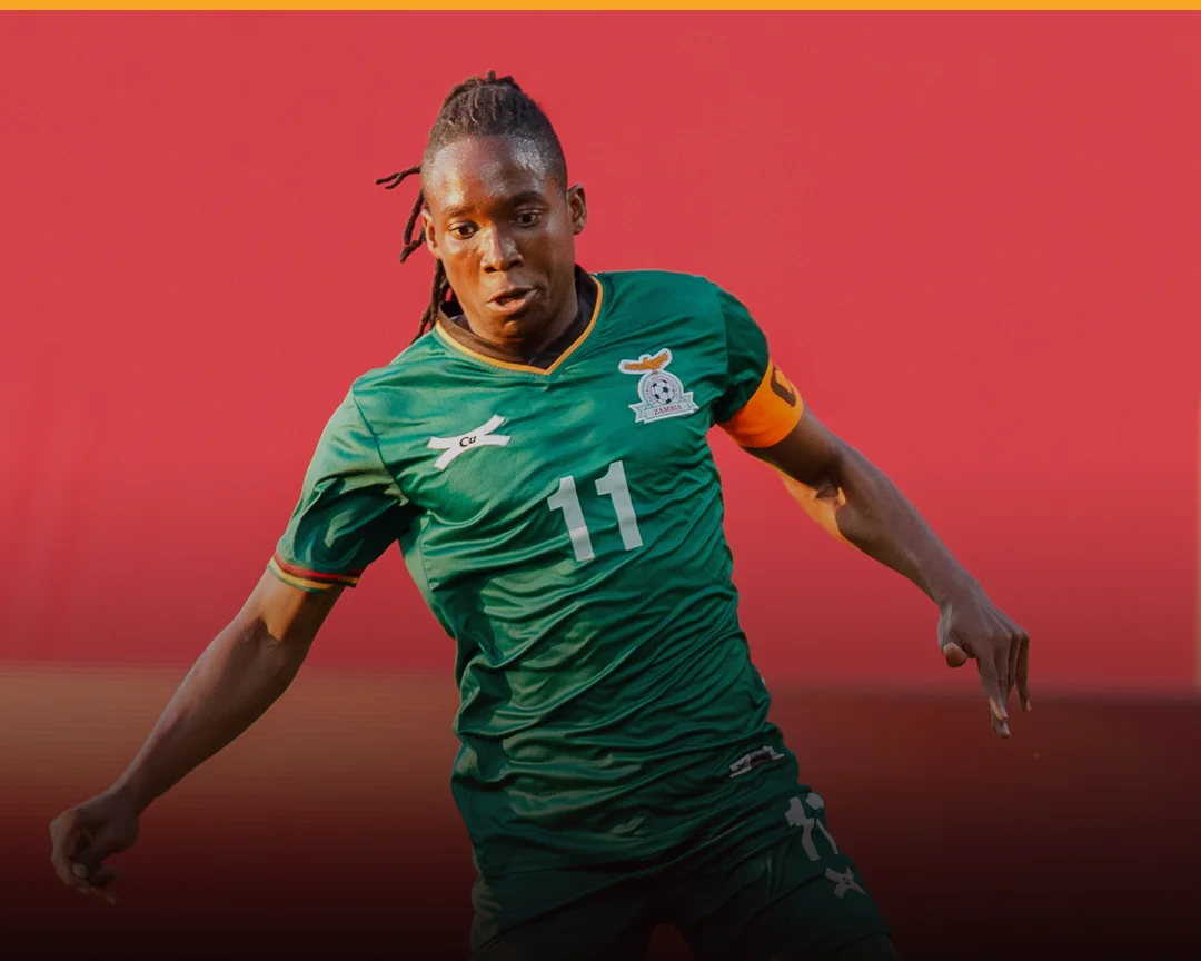 Barbra Banda com a camisa 11 da seleção da Zâmbia